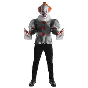 Pennywise IT Deluxe Clown Halloween Costume with Mask and Collar for Halloween, Standard