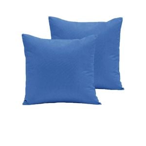 Chapel Gate Pair of  280TC Polyester Cotton European Pillowcases Mid Blue