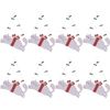 8PK Urban Perfect Pets Christmas Cat w/ Lights Hanging Decoration 8cm Assorted