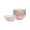 Nicola Spring Japanese Hand Printed Ramen Noodle Soup Bowls - Large 20cm Serving Bowls - Set of 6