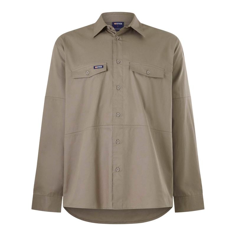 Size XL Khaki Long Sleeve Shirt