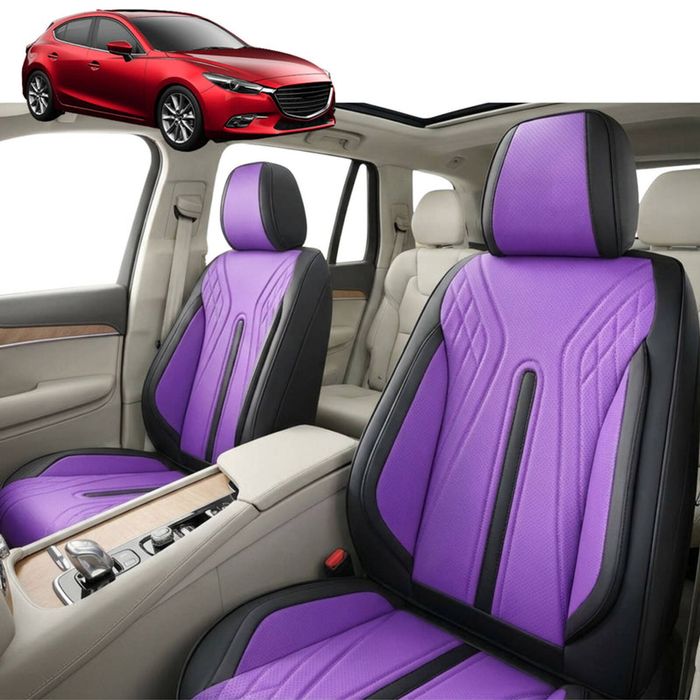 Australian Goose Front Seat Covers for Mazda 3 2014 - 2018 (BM/BN) - PU Leather, Purple (2pc)