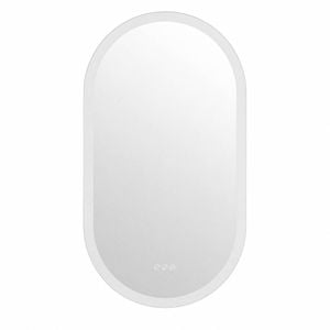 Oakory 50x80cm Oval Led Bathroom Mirror Dimmable Anti-fog Wall Mounted With Memory Function
