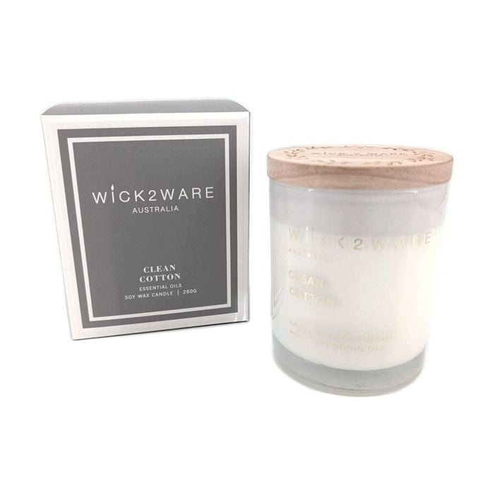 More Than Party Soy Scented Candle Jar Home Fragrance Clean Cotton 260g
