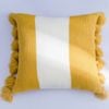 CottonMore Tassel Acrylic Knitted Cushion Cover 45x45cm Camel