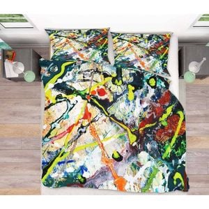 3D Color Pigment 91 Bed Pillowcases Quilt King Single Size