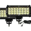 2x 7" LED Work Driving Light Bar Philips Spot Offroad 3 Rows 12V 24V 4WD Truck