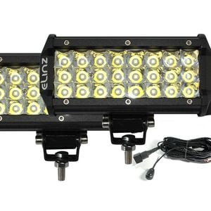 2x 7" LED Work Driving Light Bar Philips Spot Offroad 3 Rows 12V 24V 4WD Truck