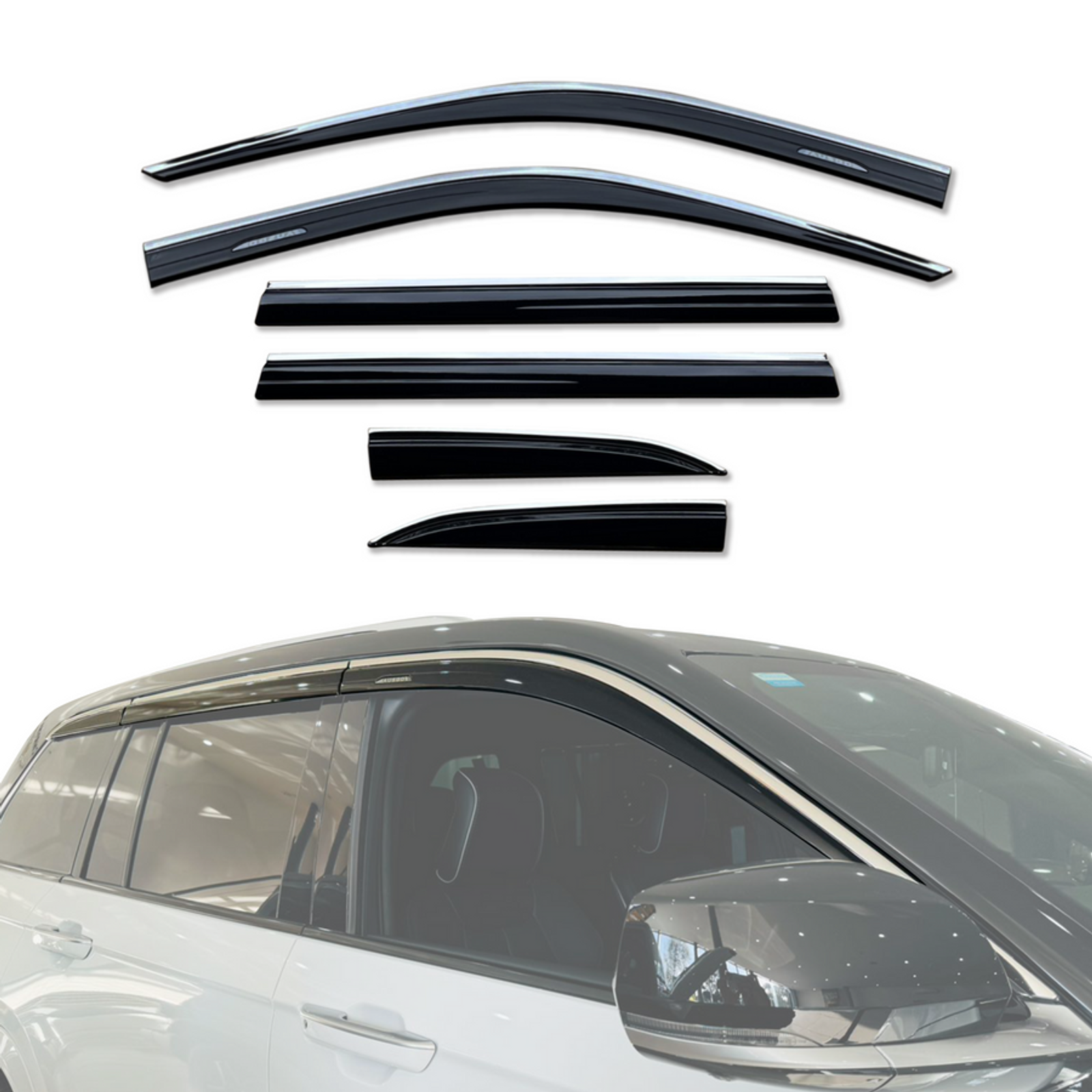 In-Channel Weather Shields For Jeep Cherokee KL 2014-2019 – USA Made, Unbranded