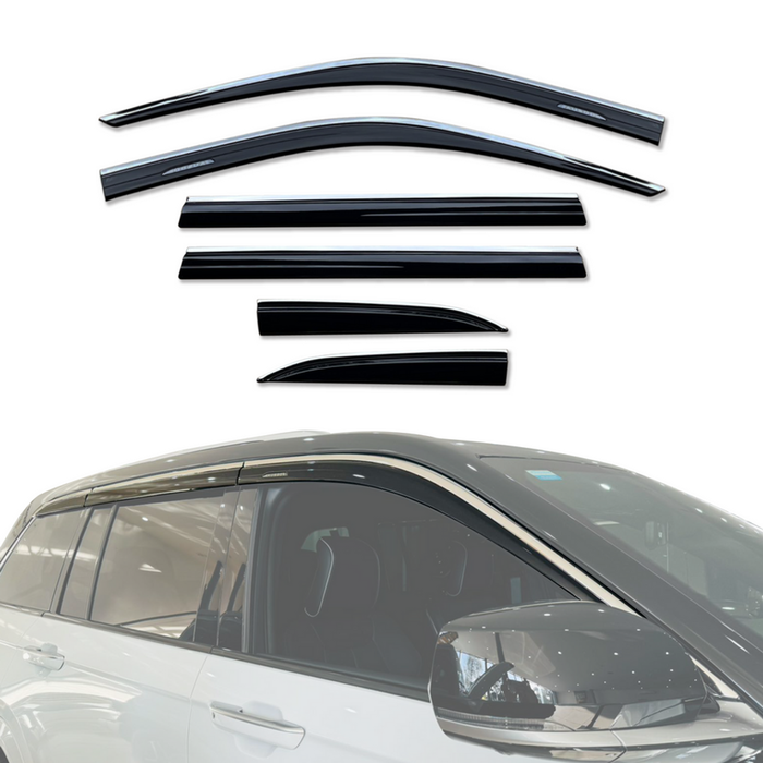 AUSGO Stainless Trim Weather Shields for Jeep Grand Cherokee WL Series 5-Seat 2022-Onwards Weathershields Window Visors