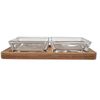 Square Glass Bowls Serving Set - 3 Piece