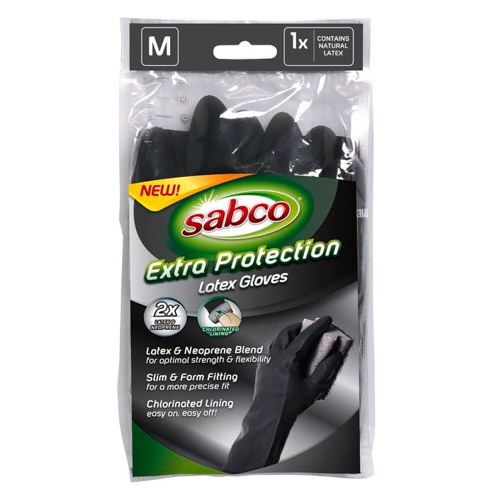 Sabco Medium Extra Protection Latex Gloves - 1 Pair - Medium