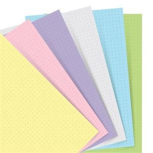 60pc Filofax 21cm A5 Pastel Dotted Journal Refill Memo/note Organiser Insert