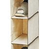 5 Layer Hanging Wardrobe Organiser 30x15x70cm Clothes Shoe Storage Shelves Beige