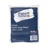 Paint Partner 2.6 x 3.6m Clear Plastic Drop Sheet - 8 Pack