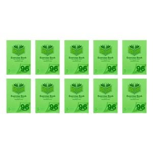 10x Spirax P117 Pp Cover Exercise Book A4 96 Pages 18mm Dotted Thirds Green
