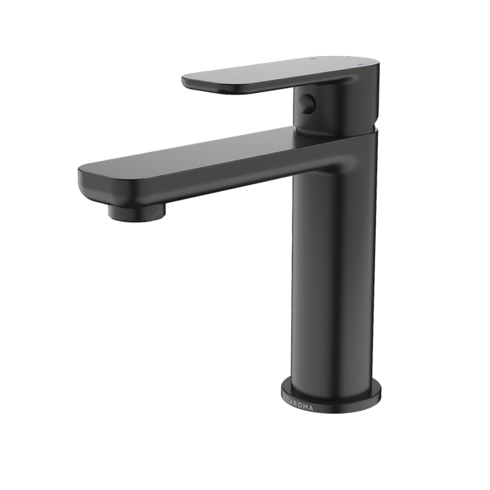 Caroma Luna Basin Mixer Black WELS 6 Star 4.5L/min