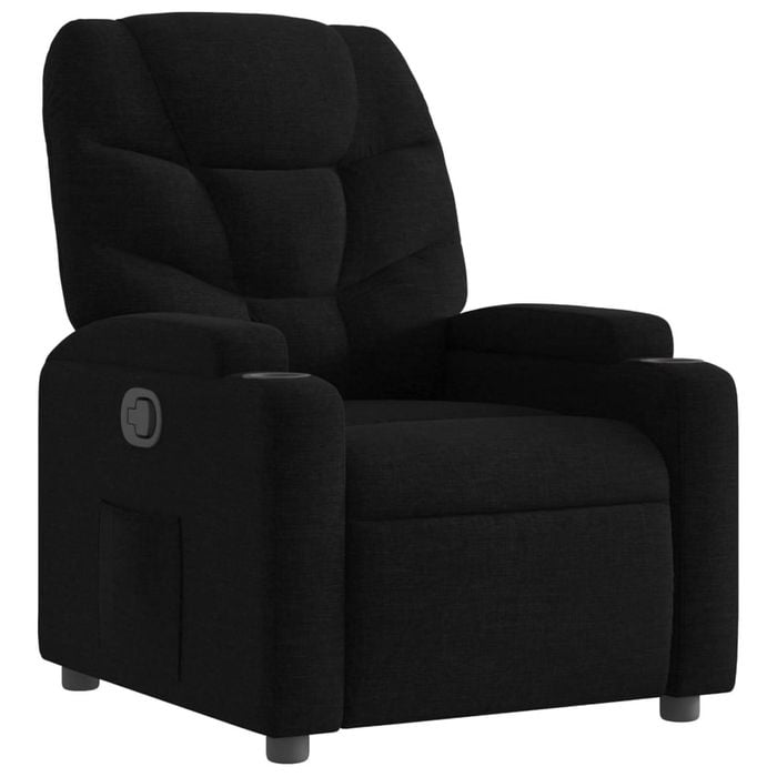 vidaXL Recliner Chair Reclining Chair Office Armchair Single Sofa Black Fabric