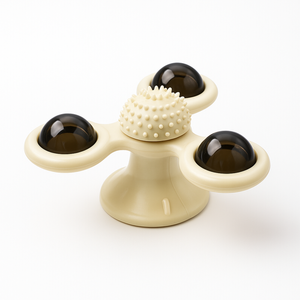 Windmill Cat Toy with 3-Compartt Spinning Interactive Suction Cup Pet