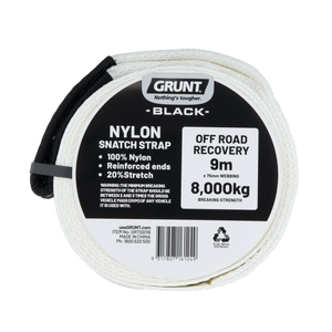 GRUNT 75mm x 9m 8,000 B/S Nylon Snatch Strap