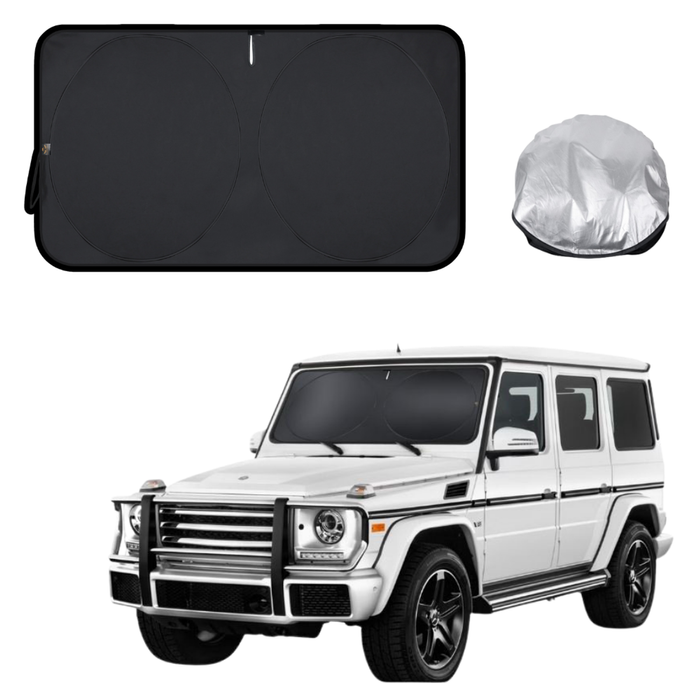 Front Windscreen Sun Shade for Mercedes-Benz G-Class 2018 - Current (W463A) - Standard 150 x 85 cm - Black