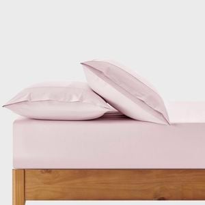 Dreamaker 400TC Premium Cotton Sateen Fitted Sheet Set Petal King Bed