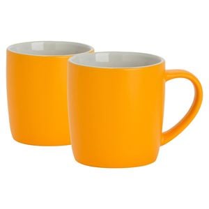Argon Tableware Matt Coloured Coffee Mugs - 350ml - Pack of 2
