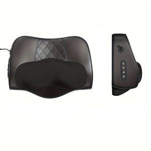 NNETM Cordless 3D Kneading Massage Pillow with Heat(Black)