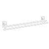 Fusion-Loc 80cm Matte White Style Suction Double Towel Rail