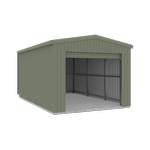 Absco Structures 3.70mW x 6.00mD x 3.20mH Pale Eucalypt Single Roller Door Garage