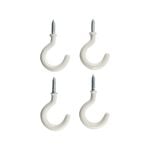 Everhang 17mm White PVC Cup Hook - 4 Pack