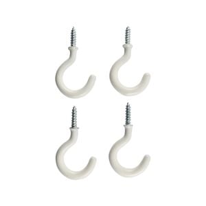 Everhang 17mm White PVC Cup Hook - 4 Pack