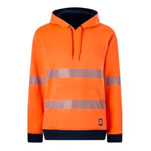 Citeco Men's Orange/Navy Hi-Vis Reversible Taped Hoodie - Size M