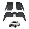 AUSGO Car Floor Mats for Volkswagen Amarok 2H Series Dual Cab 2009-2022 All-Weather Floor Liners
