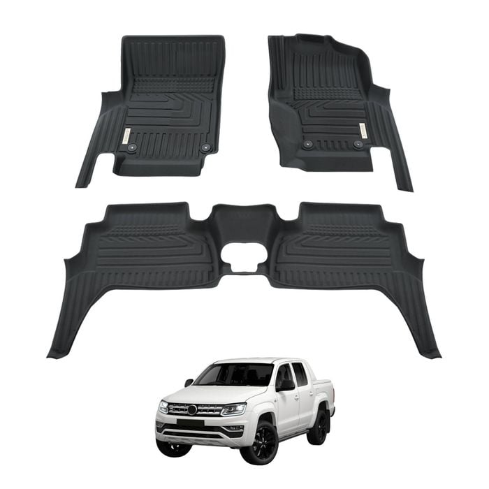 AUSGO Car Floor Mats for Volkswagen Amarok 2H Series Dual Cab 2009-2022 All-Weather Floor Liners