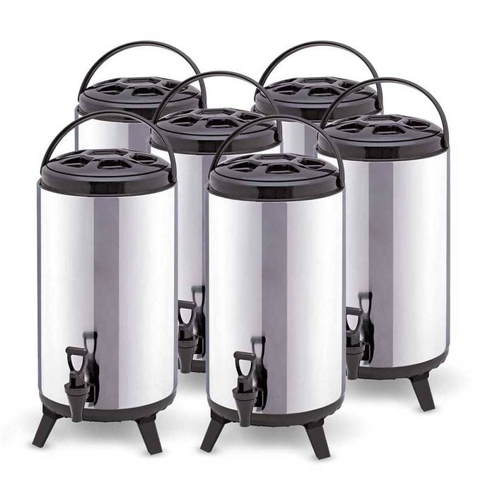 SOGA 6X 12L Portable Insulated Barrel Brew Pot with Dispenser