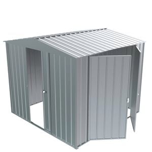 Build-a-Shed  2.3 x 2.3 x 2.3m Gable Double Hinged Side Door Shed - Zinc