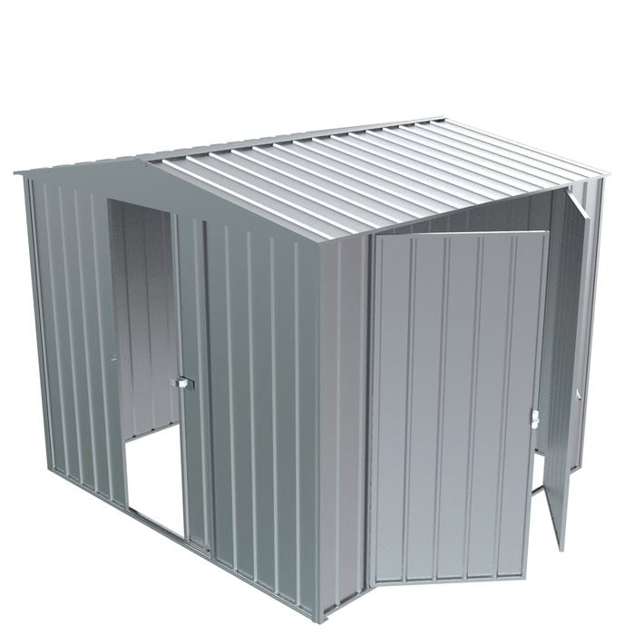 Build-a-Shed  2.3 x 2.3 x 2.3m Gable Double Hinged Side Door Shed - Zinc