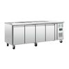 Polar 4 Door Counter Fridge U-series Undercounter Stainless Steel 553l 860x2230x700mm