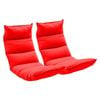 SOGA 2X Foldable Tatami Sofa Chair Red