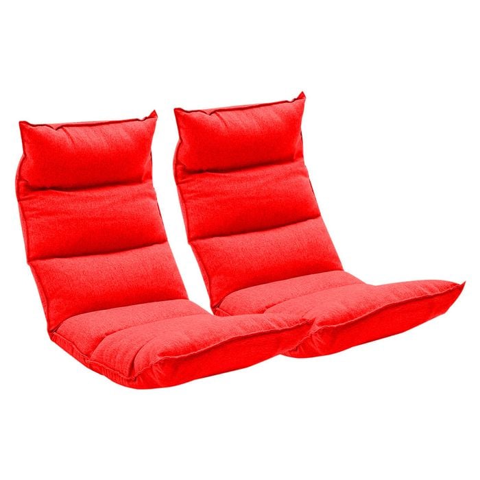 SOGA 2X Foldable Tatami Sofa Chair Red