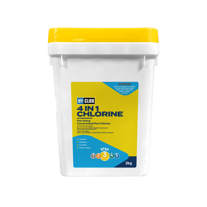 Hy-Clor 2kg 4 In 1 Chlorine
