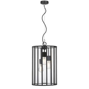 Telbix Pratt Modern Pendant Hanging Lamp Light Glass Solid Brass Clear Black