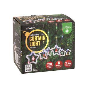Lytworx Solar Multicolour Christmas Curtain Lights