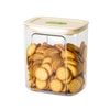 Taste Relax Space Transparent Snack Storage Box With Measuring Tray 133x150x93mm Candy & Nut Container For Home Or Travel