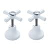 Shaw & Mason White Easy Clean Basin Top Assembly - Pair