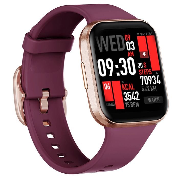 TODO Bluetooth Smart Watch Monitor Heart Rate Bpm Blood Pressure - Purple