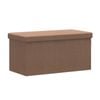 Flexi Storage Living 760 x 380 x 380mm Coffee Non-Woven Linen Ottoman