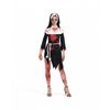 More Than Party Womens Zombie Nun Costume Blood Splattered Black Dress XS/S