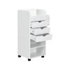 Costway 3 Drawer Mobile Filie Cabinet Storage Bedside Table